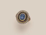 a sapphire and diamond ring