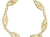 une image d'un collier en or sur fond blanc