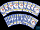 six packs of pokemon cards on a black background