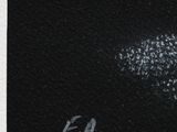 an image of a painting of a bird flying over a hill