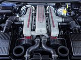 a close up of a car ' s engine with its hood open