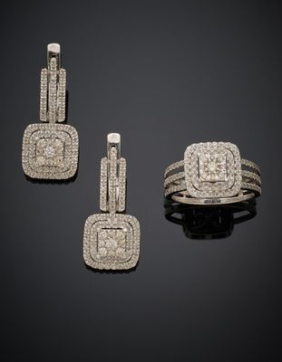une collection de bijoux en diamant et plaqués platine