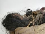un panier contenant une touffe de cheveux