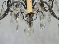 Petit lustre en fer forgé et pendeloques à cinq bras de lumi… (photo 5)