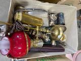 a box full of assorted items sitting on a table