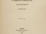 an old book with the title of a poem written in french