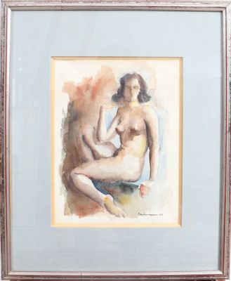 Flix Hulsemann (1915-2012) Aquarelle sur papier signe et d…