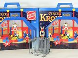 two boxes of kroq ' s on display next to each other
