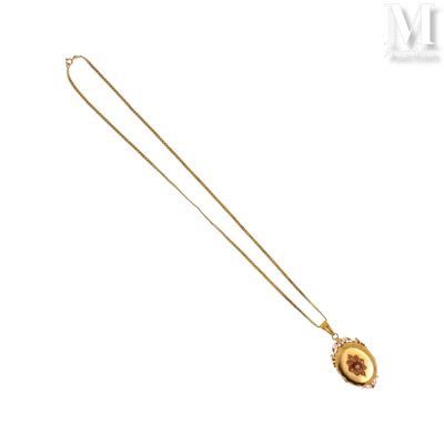 Collier Collier en or jaune et rose 18K (750°/°°) la chaîne …