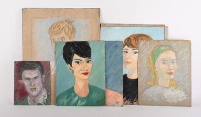 tableau représentant un groupe de femmes aux couleurs variées sur un fond blanc