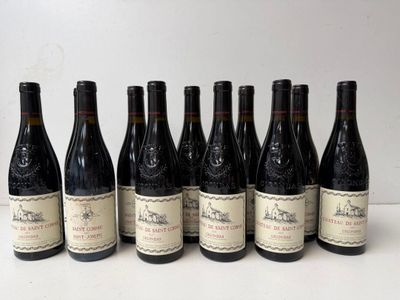six bottles of wine are lined up in a row on a table