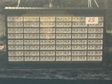 a picture of a clock with a lot of numbers on it
