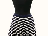 a black and white striped shorts on a mannequin mannequin