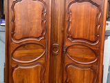 pair of antique french style double doors with carved wood panels