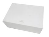 an image of a white box with a logo on it