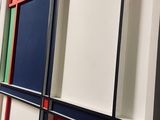a picture of a colorful wall in a room
