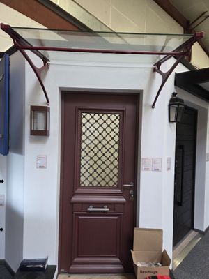 Lot comprenant porte d'entrée alu Bel'M athéna 2150x900 + marquise alu - Photo 1