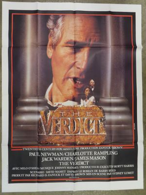 a movie poster for the verdict starring a man smoking a cigarette