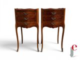 paire de commodes en noyer de style Louis XV