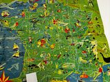 a close up of a piece of paper with a map on it