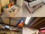 many different pictures of a room with various items in it