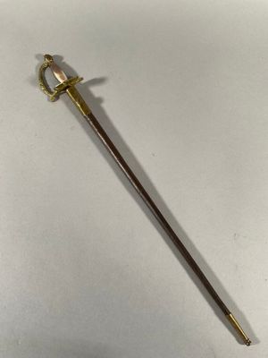 Epée d'enfant, toutes garnitures laiton, avec pommeau au bon…