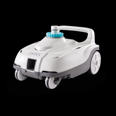 une image représentant une tondeuse robot sur fond noir