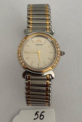 Montre en or et acier, signée - SEIKO - CREDOR - Ø 23mm - Lu…