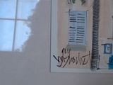 a drawing of a palm tree on the wall