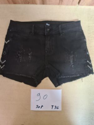 Lot de 30 shorts femme en denim noir ? Taille 36