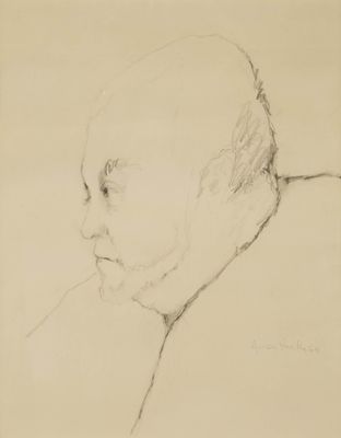 une image représentant le dessin d'une tête d'homme de profil