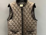chanel metallic quilted gilet vest