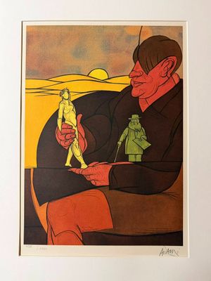 ADAMI Valerio, né en 1935 Portrait de Picasso