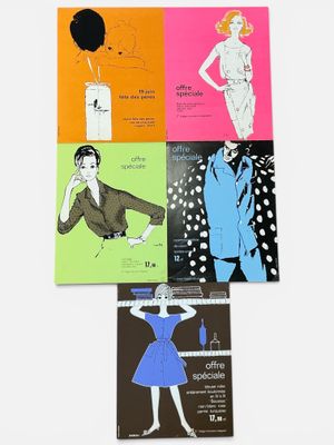four different types of women ' s fashions are displayed on a white surface