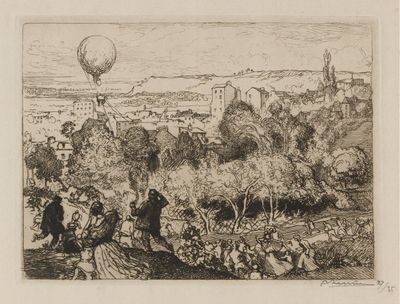 Auguste Lepère (1849-1918) Le Ballon qui tombe (Le Pré Saint…