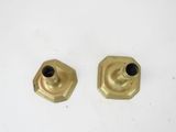 pair of antique brass plated candlesticks