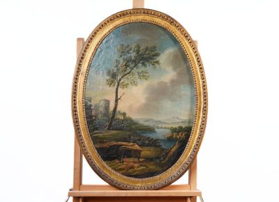 une photo d'un tableau exposé sur un chevalet