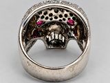 an image of a ring with a skull inside of it