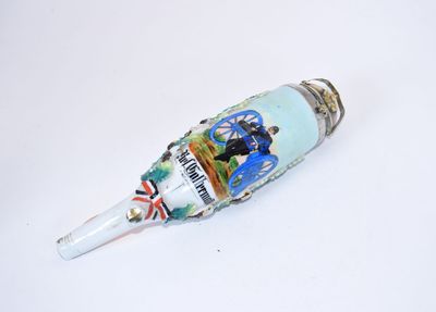 FOURNEAU DE PIPE DE RESERVISTE en porcelaine au nom de Bel G…