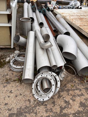 Lot de tubes inox multi diamètre, tubes poujoulat, tubes de venti...