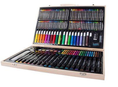 Mallette d'artiste pour dessin et peinture. 188 pièces (aquarelles, pa - Photo 1