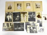 several old black and white photographs of people and children