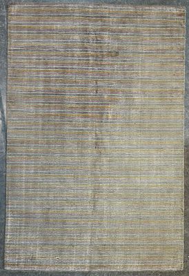 un tapis beige à rayures sur fond gris