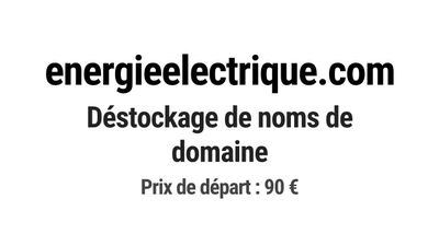 Nom de domaine energieelectrique.