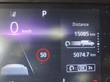 a picture of a car ' s dashboard showing the speed of the car