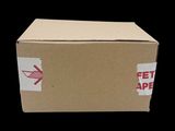 a box with a sticker on it that says feet tape