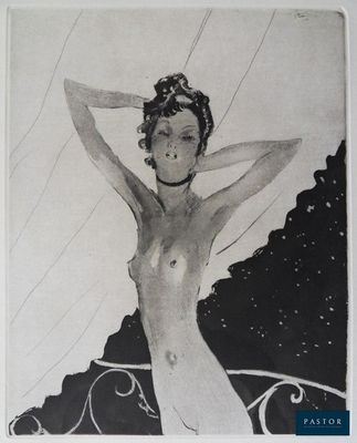 photographie en noir et blanc d'une femme en maillot de bain, les mains sur la tête