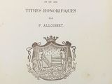 the front cover of a book with a picture of a coat of arms on it