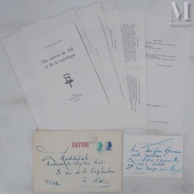 MATHIEU Georges (1921-2012) Lettre manuscrite, 1990