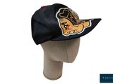 chicago blackhawks hat on a mannequin head on a white background